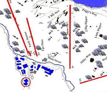 Ski Map with Pygmy Possum Lodge location